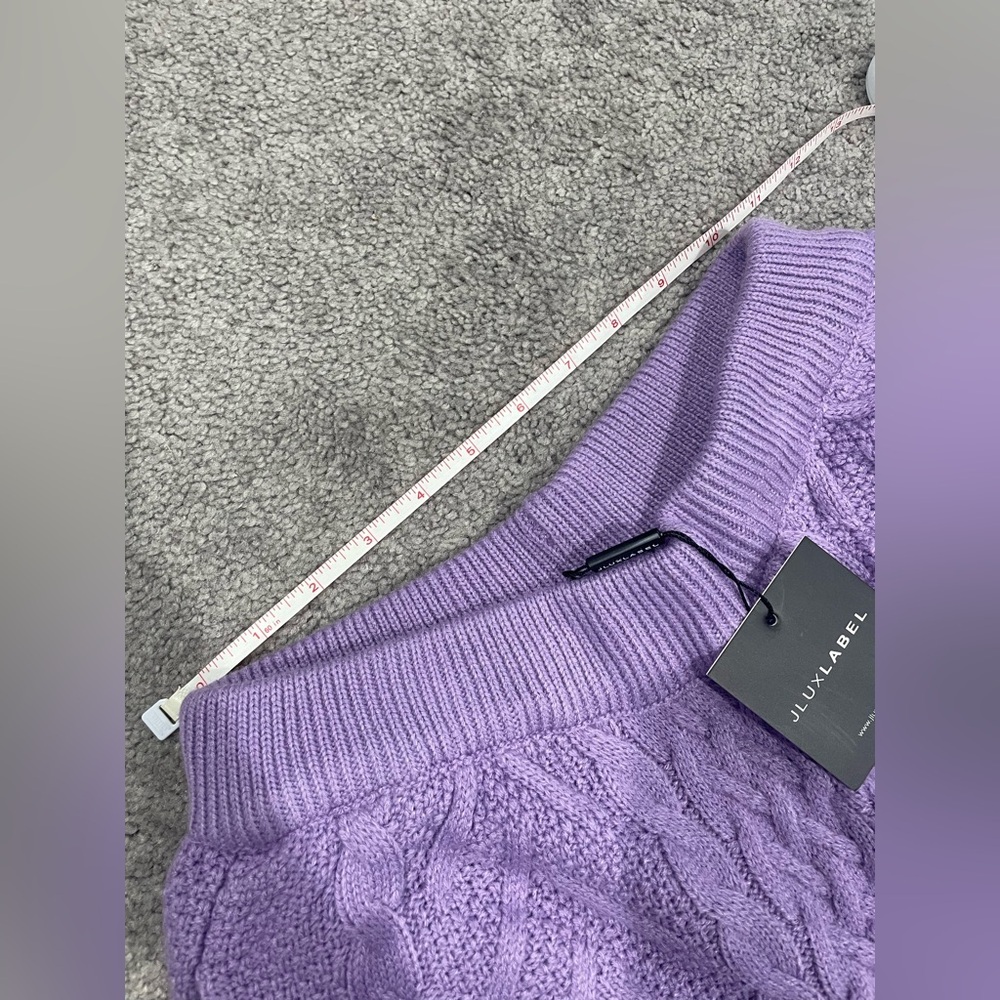 Brand new with tags JLUXLABEL Lavender knit pants + corset top - Picture 10 of 12